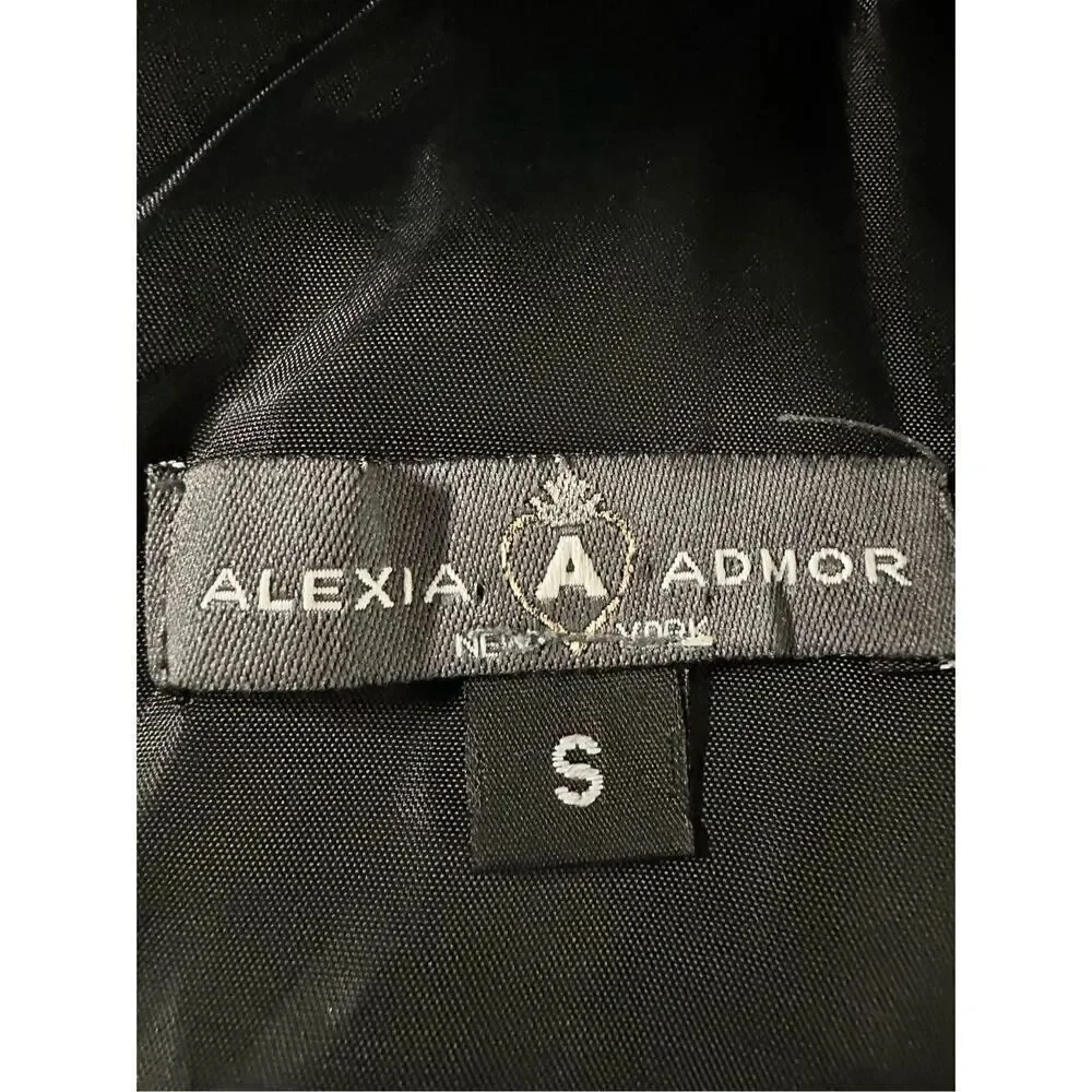 Alexia Admor Embellished Sleeveless Trapeze Cocktail Mini Dress Black Small
